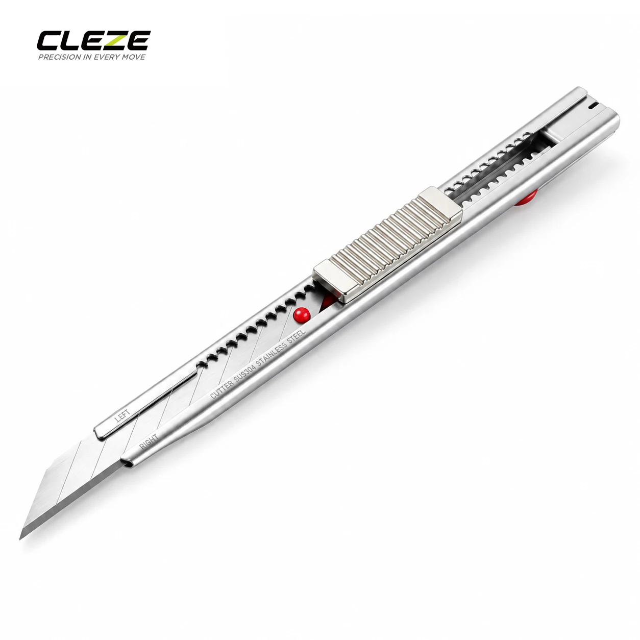 CLEZE PRO Utility Knife Anti-Shift Lock Car Wrap Cutter 30° SUS304 Stainless Steel Snap Off Knife for PPF Vinyl Window Tint Tool