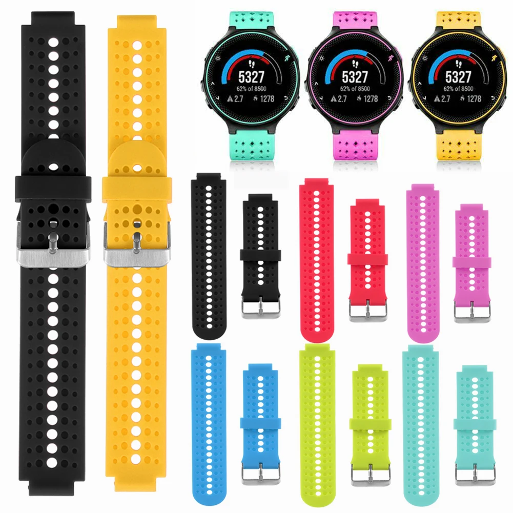 1Pc For Garmin Forerunner 235 Strap Classic Solid Color Silicone Watch Band for Garmin Forerunner 235 Smart Watch Strap Bracelet