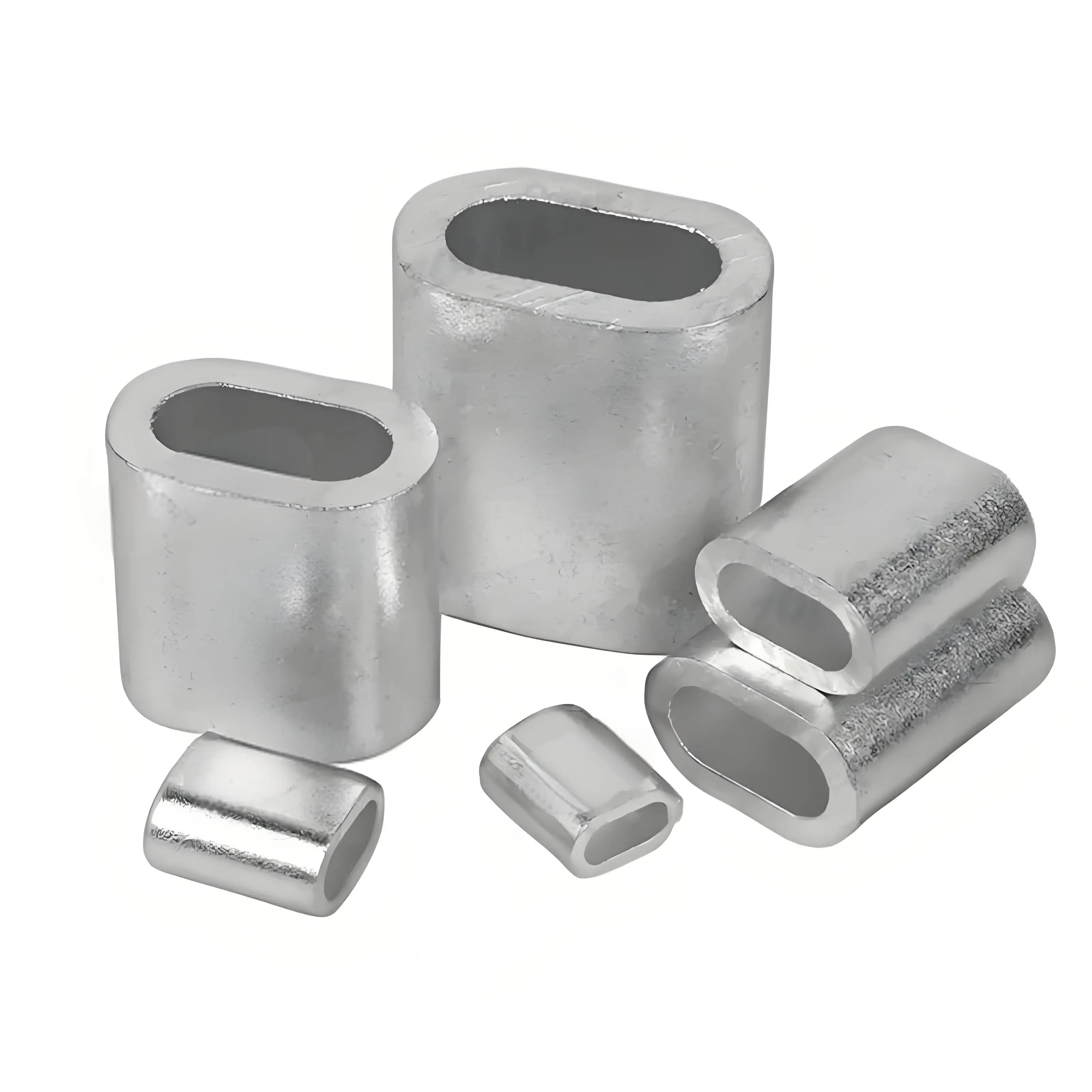 سلك حبل تجعيد كم ثابت تثبيت كليب البيضاوي التعميم 8-نوع الألومنيوم كليب موصل قفل دائرة 0.5/0.8/1 ~ 16 مللي متر مشبك ثابت