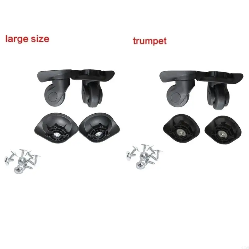 

G7NB A19 2Pcs Trolley Casters Replacement with Screws for Luggage Box Suitcase 360 Degree Single Row SilentWheel