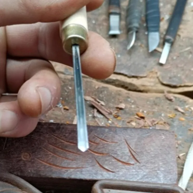 Nuovi 8 tipi di scalpelli per la lavorazione del legno tipo V taglio coltello a triangolo coltelli per intaglio del legno a mano 0.15-0.8Cm