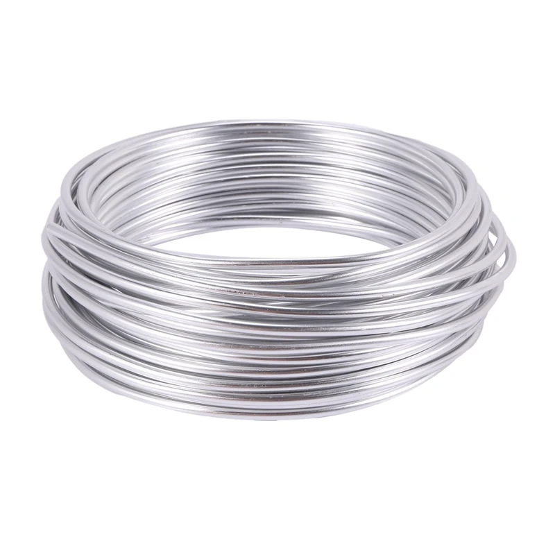 3X 3Mm Aluminium Wire 10M Craft Silver Wire For Jewellery Making Clay Modelling Bonsai And Model