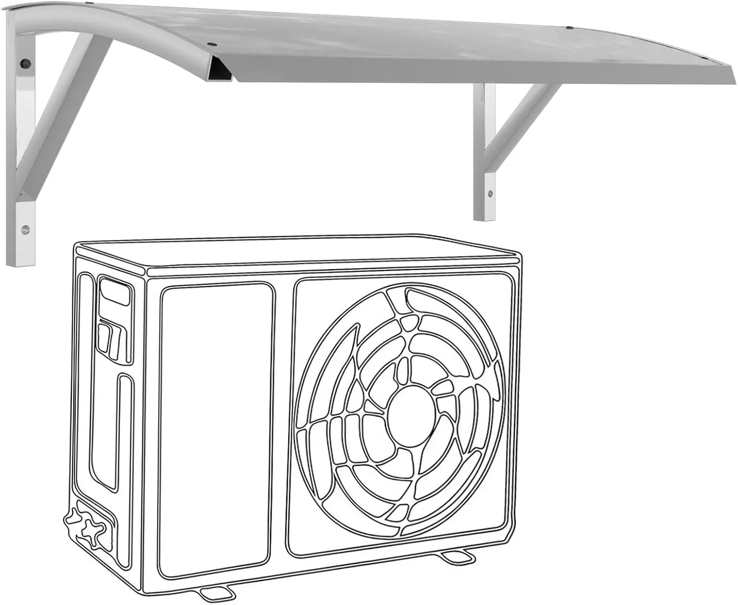 

Outdoor AC Unit Cover with UV Rain Snow Protection, Thick Mini Split Heat Pump Condenser Compressor Shield
