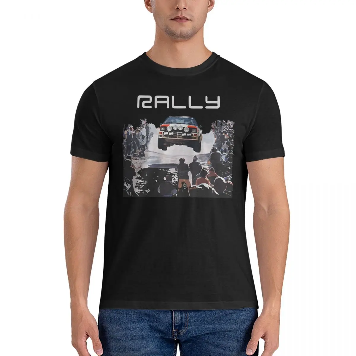 Portugal Stage Sport S1 E2 Group B Rally Car Stig Blomqvist, Mikkola T-Shirt for Men Walter Rohrl Novelty Pure Cotton T Shirts