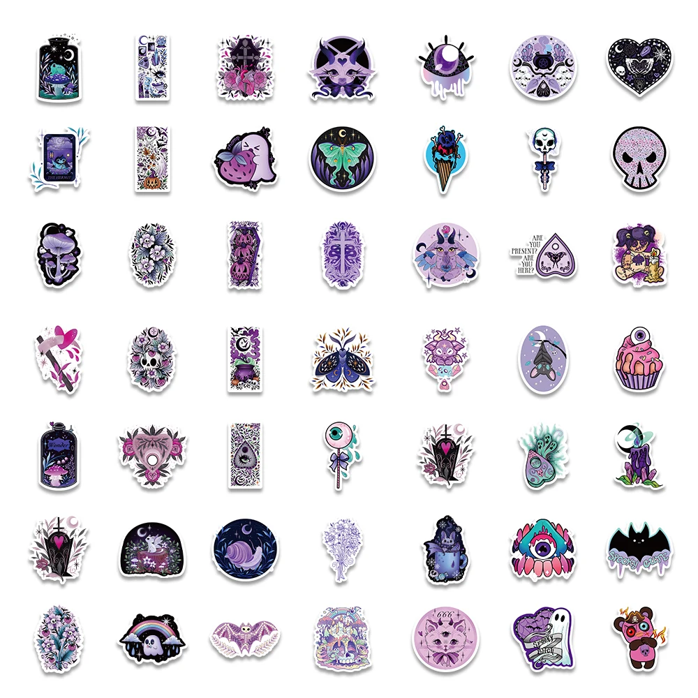 Pegatinas para coche Halloween gótico con bruja malvada y fantasma - imagen 2