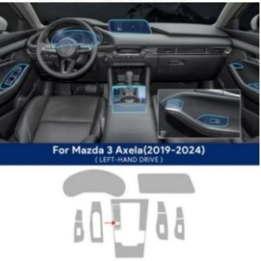 Film de protection intérieur de voiture en TPU, anti-rayures, pour Mazda 3 Axela BP 2023 – 2023, autocollants transparents anti-déchirure