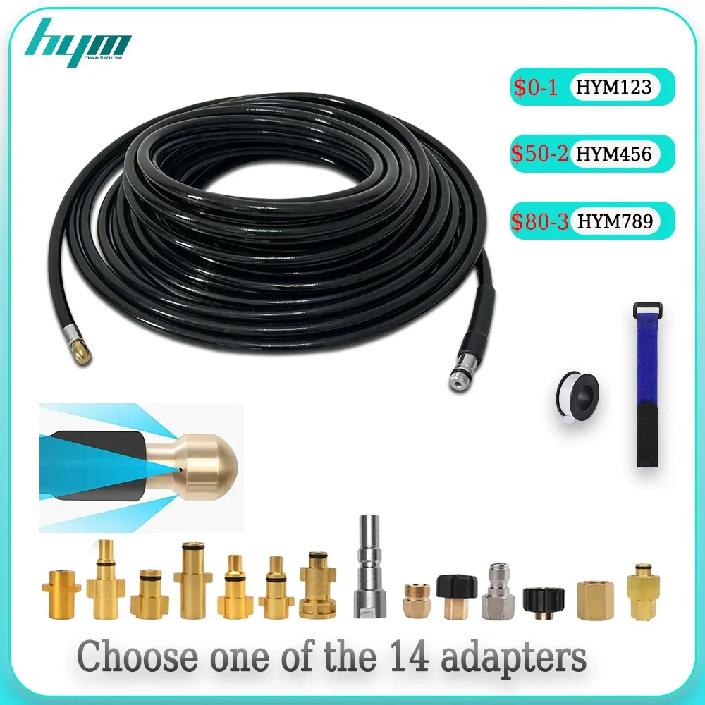 

Reinforced Layer Nylon Elastomer Resin Hose Sewer Drainage Hose Cleaning Hose Opens Clogging Sewage Pipe Unblocker Jetter Kit