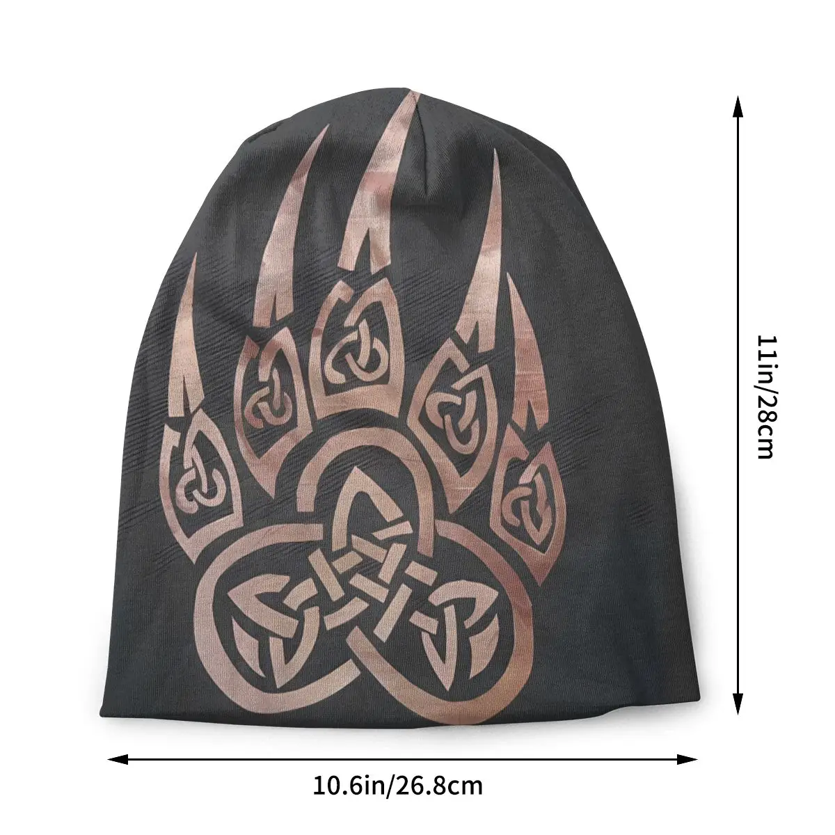 Bonnet Hats Viking Mythology Men Women's Thin Skullies Beanies Hat Celtic Paw Quilt Applique Pattern Autumn Spring Warm Cap Caps