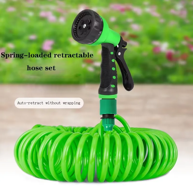 Automatic Telescopic Water Hose 7K Multi-Function Car Wash Brush Household Spring Tube for Artifacts