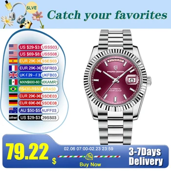 PAGANI DESIGN 2025 Nowe męskie zegarki mechaniczne DD40 NH36A Sportowy automatyczny zegarek dla mężczyzn Prezent AR Szafirowy zegarek na rękę z lustrem