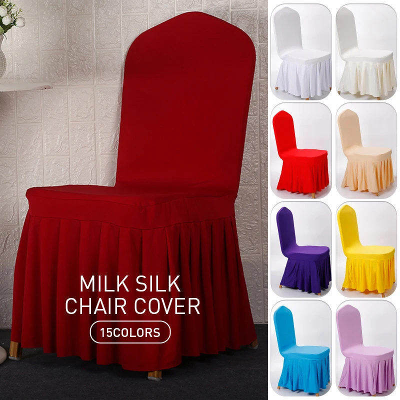 

2/4 Pcs Universal Hotel Wedding Chairs Cover Thick Elastic All Inclusive Dining Chair Covers For Party Banquet Event Decoration