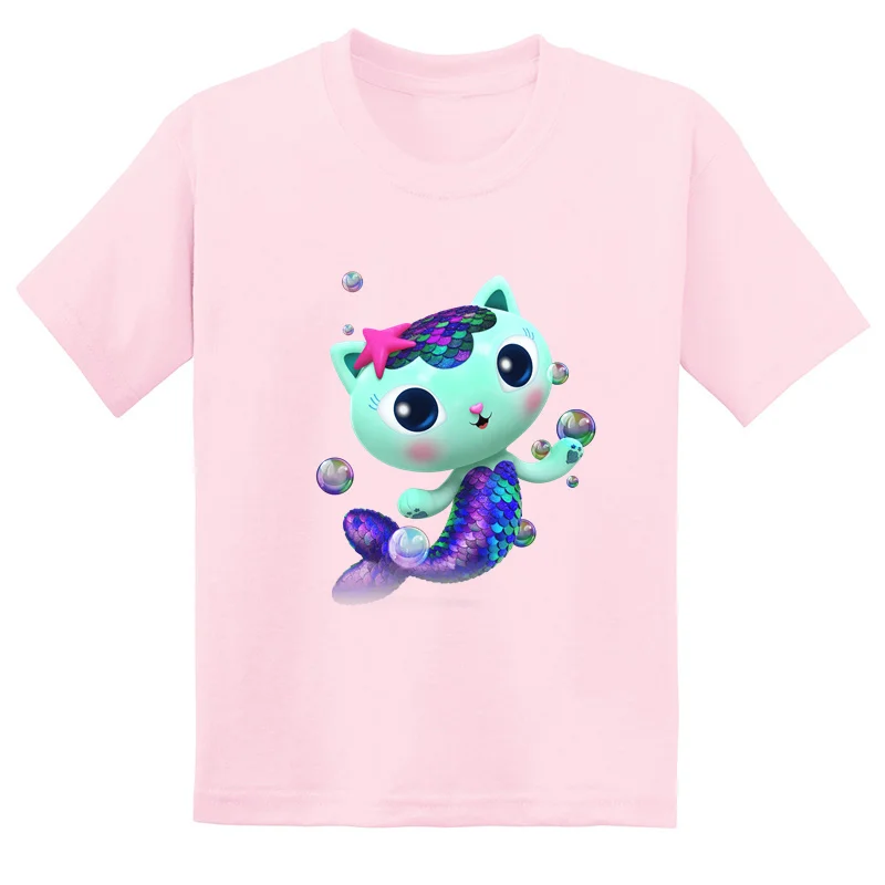 

Gabbys Doll House Cartoon Funny Girls T Shirt Kawaii Kids Clothes Baby Boys Summer Tees Cotton Short Sleeve Children T-Shirts