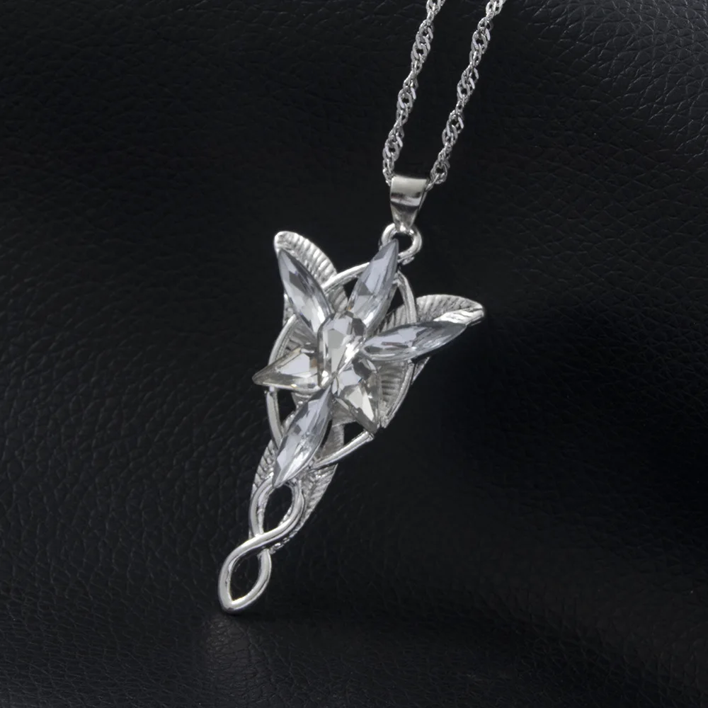 New Keychain Necklace of Arwen Evenstar Pendent Movie Jewelry Crystal Twilight Star Pendent Torque Gift for Women Fashion The Lo