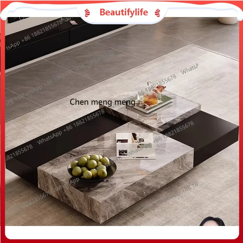 

Italian minimalist rock slab coffee table living room household tea table, coffee table H