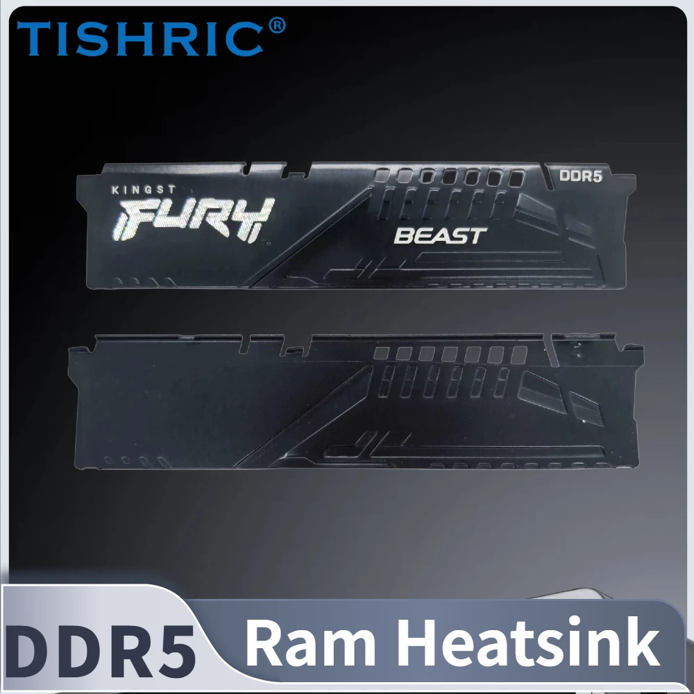 

TISHRIC DDR5 dedicated computer memory heat dissipation vest aluminum alloy RAM Heatsink With Thermal Pad For DDR5 Ram Cooling