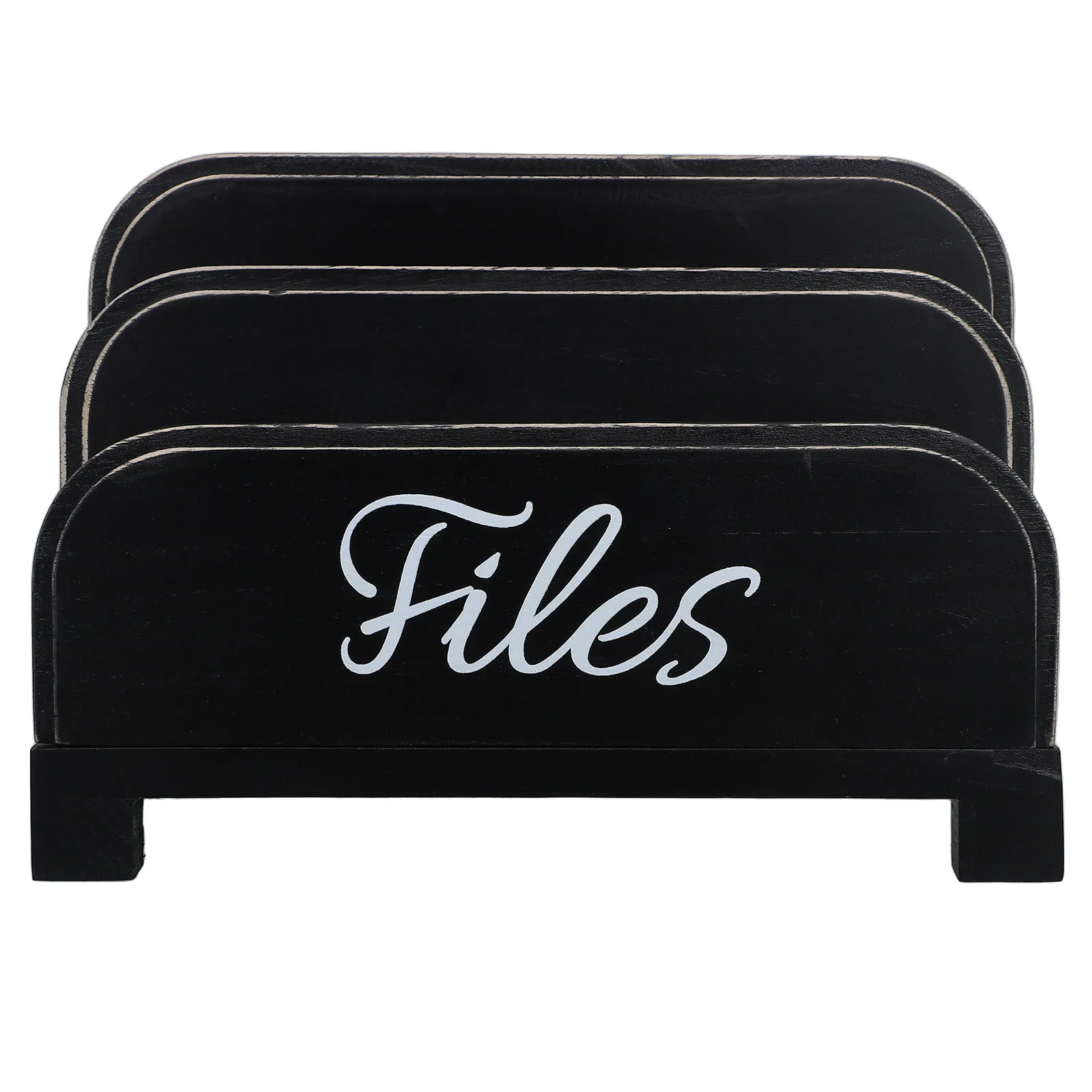 

Wooden File Rack Desk ganizer Black Document Sorter Envelope Holder Filing ganizer Mail Folder Office Supplies