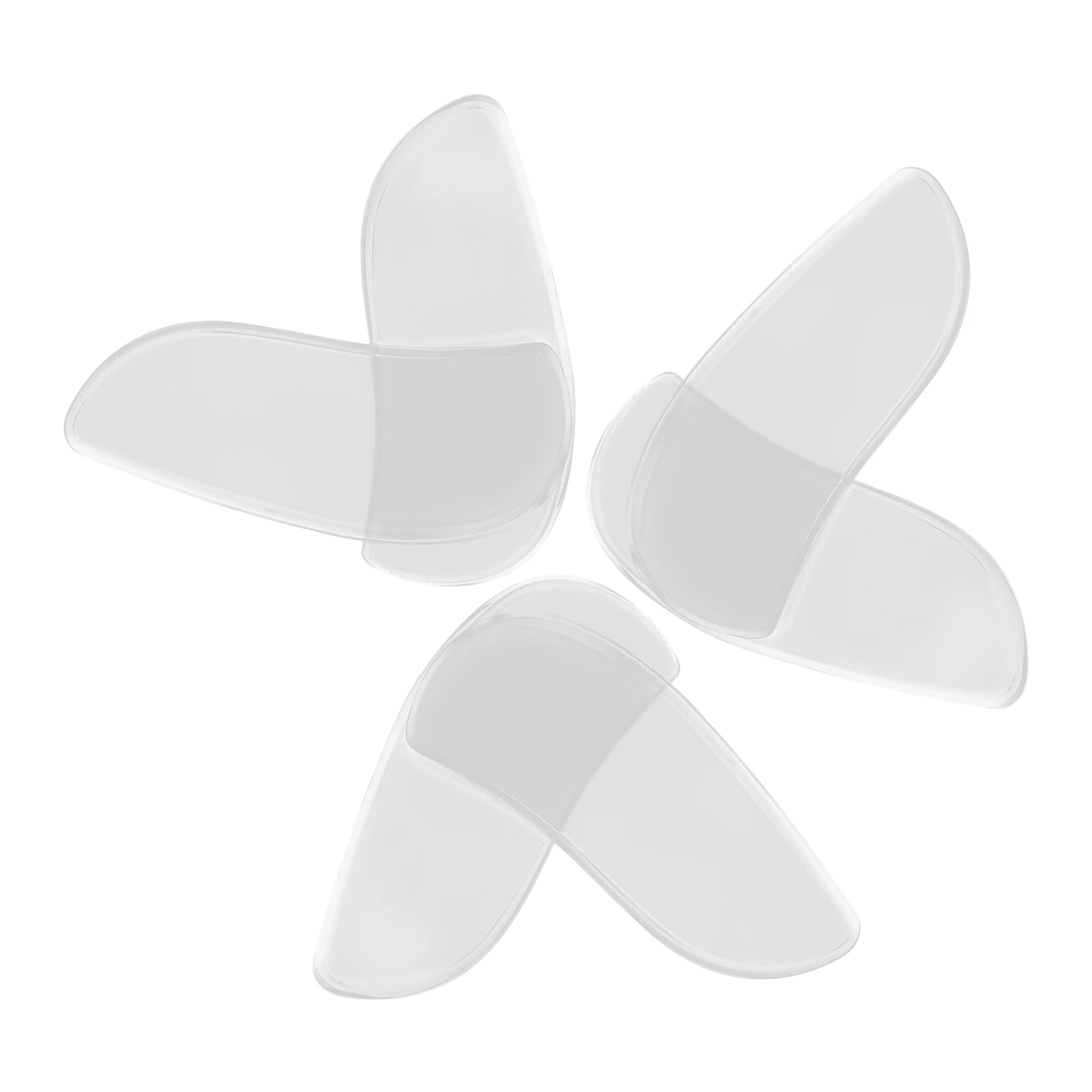 

3pcs 3 Pairs Height Increase Insoles Durable Soft Gel Shock Absorption Correction OX Type Leg Heel Pads Walking Running Shoes