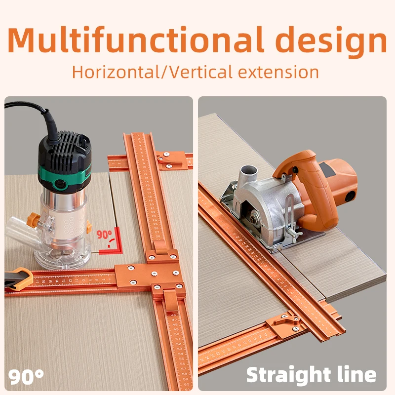 Precision Saw Guide with Anti-Slip Clip for Accurate DIY Woodworking Cutting