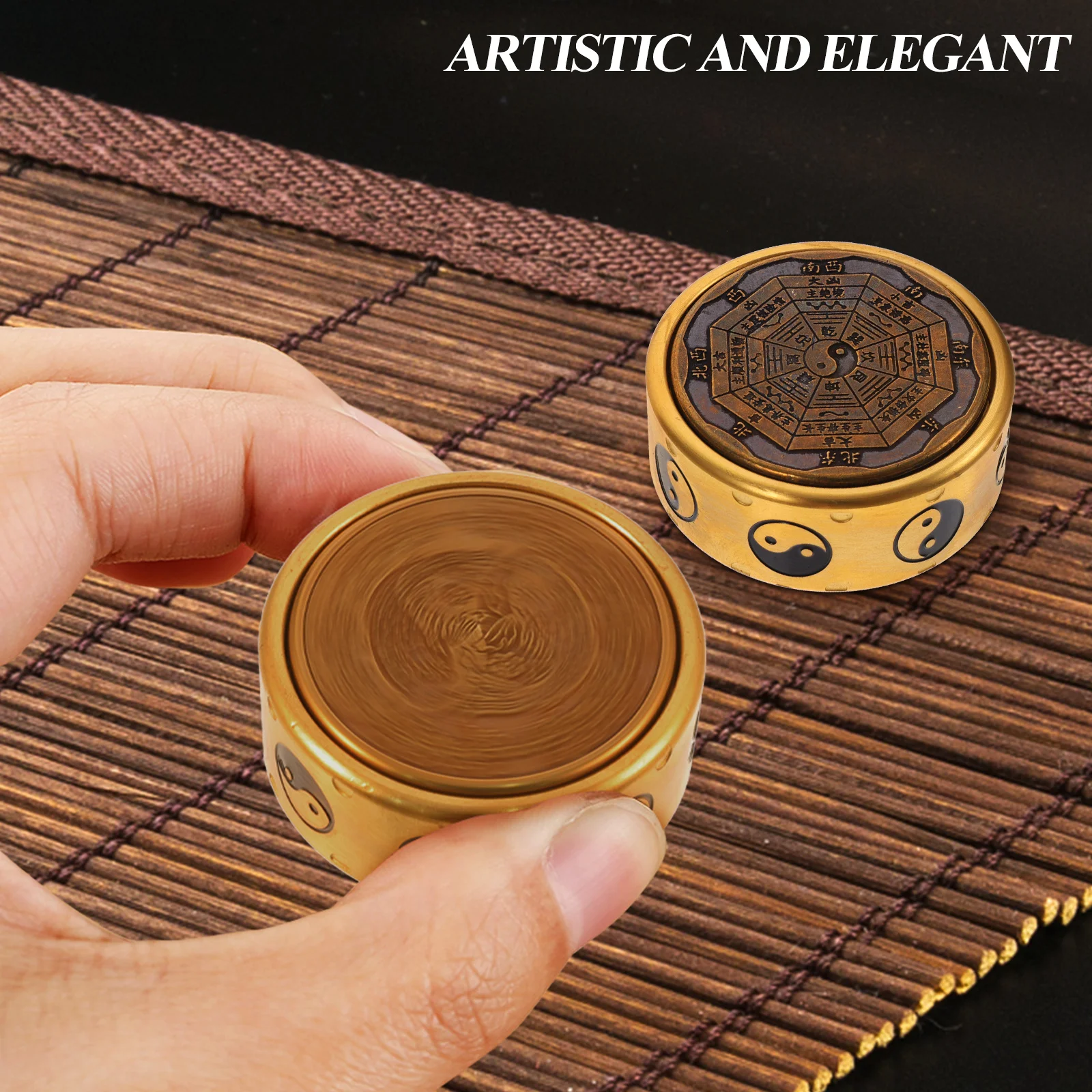 

Fingertip Stress Relief Toys Metal Pure Brass Desk Fidget Toy Lightweight Portable Easy Operate Cognitive Ability Hand