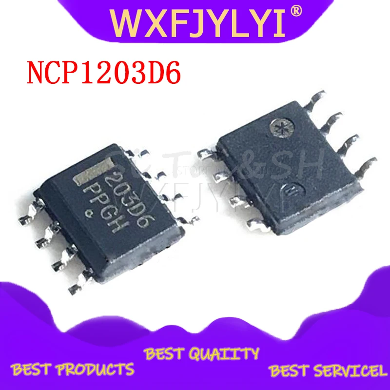 10PCS  203D6 NCP1203D6   SOP-8