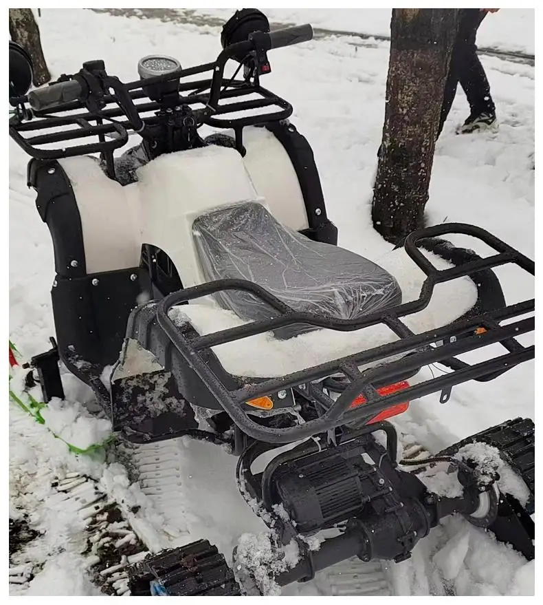 Electric Shaft Drive Snow ATV All-terrain Off-road Motorcycle Land Dual-purpose Four-wheel Crawler Snowmobile