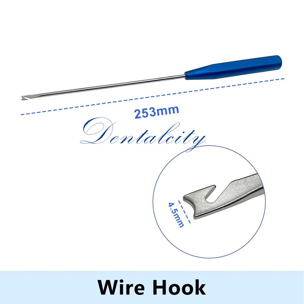 Suture Hook Orthopedic Wire Hook Suture Hook with Aluminum Handle Arthroscopy Line Wire Pass Thread Pet Orthopedic Instrument