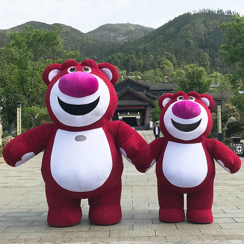 MINISO 2M 2.6M Huge Inflatable Lina Bell Cartoon character Strawberry Bear Mascot Costume Fancy Dress Party Advertising