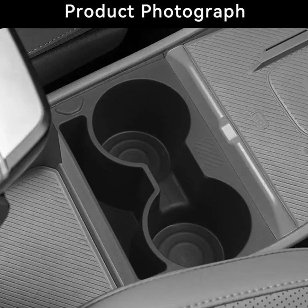 For 2024-2025 Kia EV3 Center Console Cup Holder Insert Anti-Shake Stabilizer Sleeve Drink Storage Non-Slip Car Cup Holder Pad