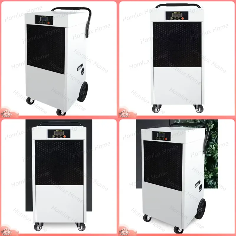 138L D Commercial Dehumidifier Heavy Duty Vertical Mobile Energy Saving Dehumidifier for Warehouse Basement Office Industrial