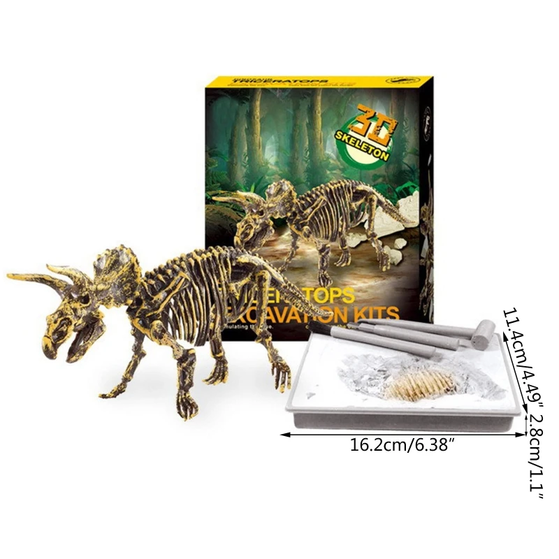 Dinosaur Fossil Excavation Kits Education Archeology Exquisite Jurassic Toy Set Game Action Children Figure Skeleton Model Gift images - 6