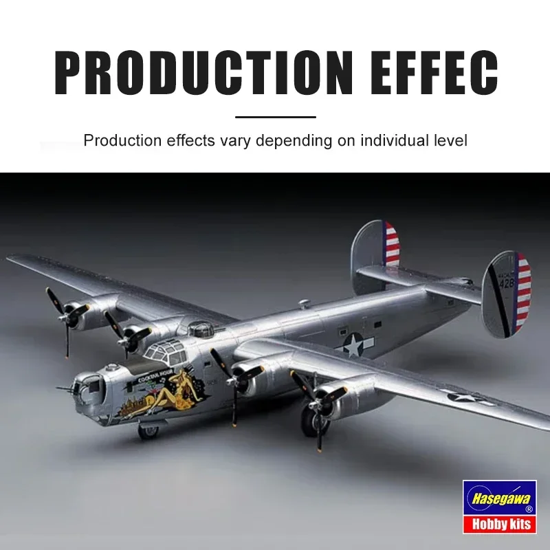 Hasegawa Kit Model rakitan 01559 B-24J Liberator timbangan 1/72 Bomber berat