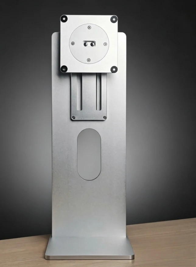 CNC Aluminum Alloy Height Adjustable Rotating Monitor Stand, 24‑34 Inch Display Mount Computer Screen Bracket