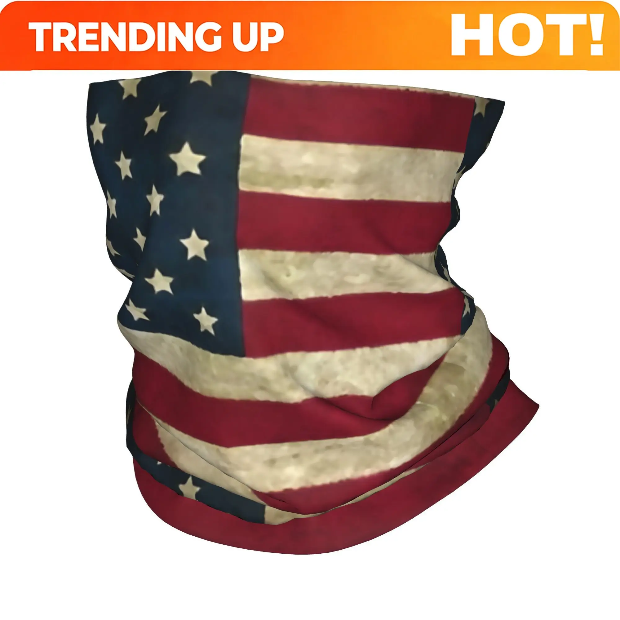 Customization American Flag Bandana Scarf Neckerchief Face Mask - Moisture-Wicking Polyester Suitable For Outdoor Running, Cycli