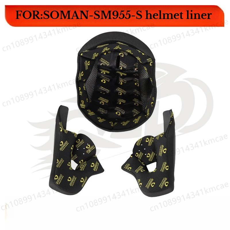 SOMAN Helmet Lining for SM955-S SM965 SMX8 Helmet Ear Protection Comfort Ear Cap Heart Ear Lining