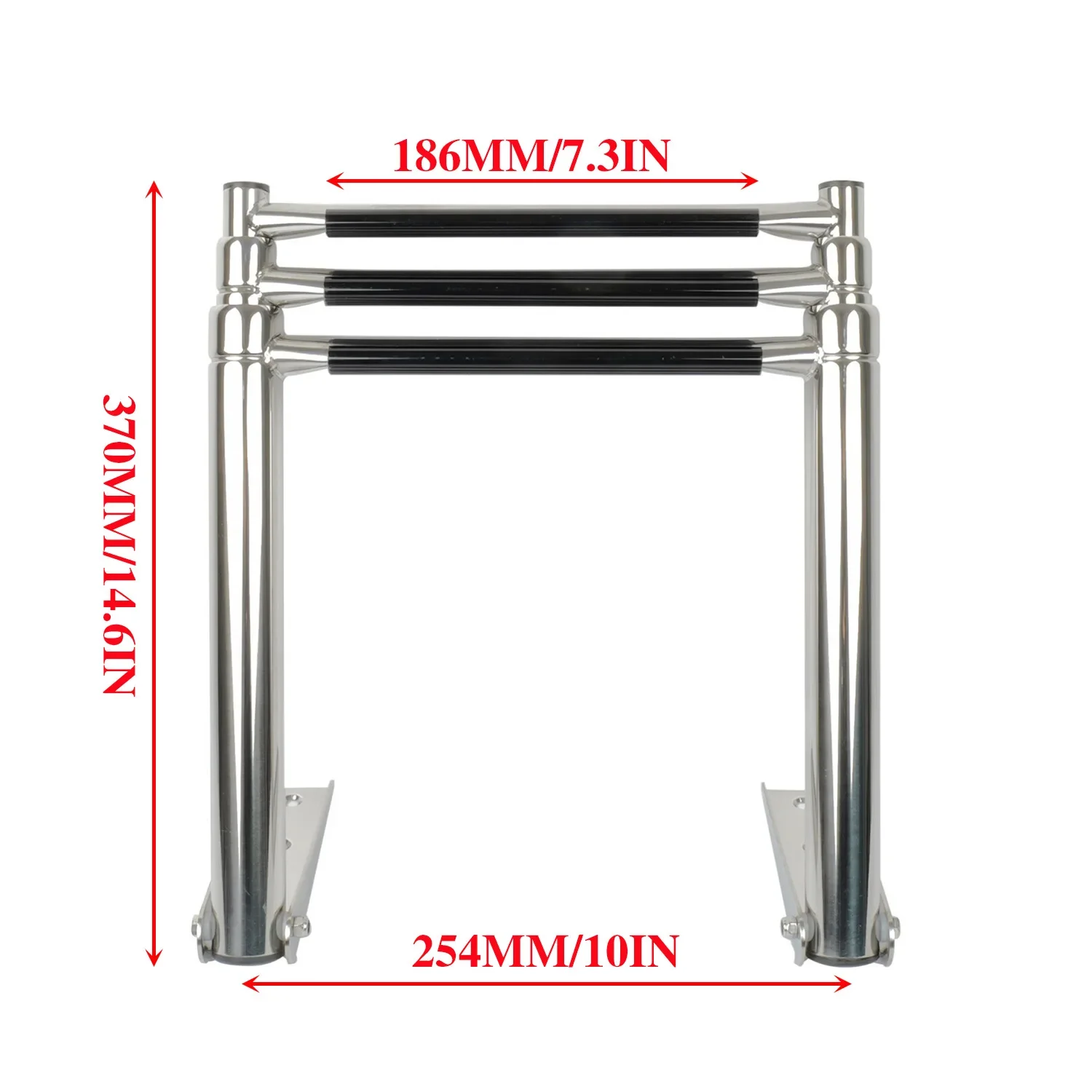 Stainless Steel Ordinary 3-section Ladder Yacht Ship Accessories