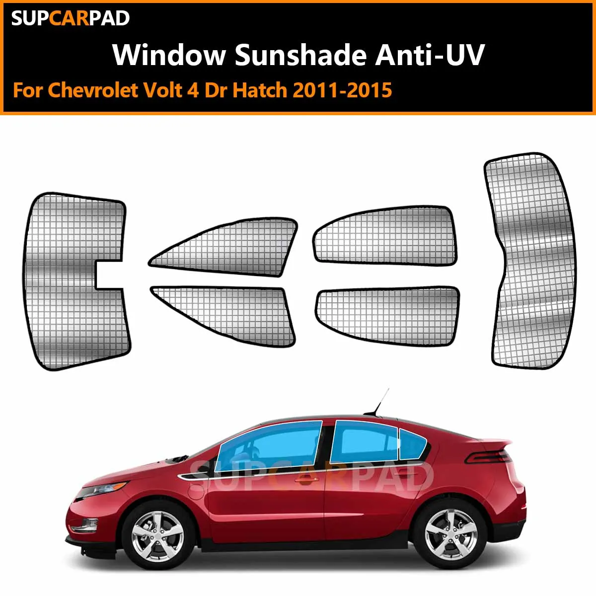 

For Chevrolet Volt 4 Dr Hatch 2011-2015 Custom Car Window Sunshade Anti-UV Car Sun Window Visors Sunshade Covers Accessories