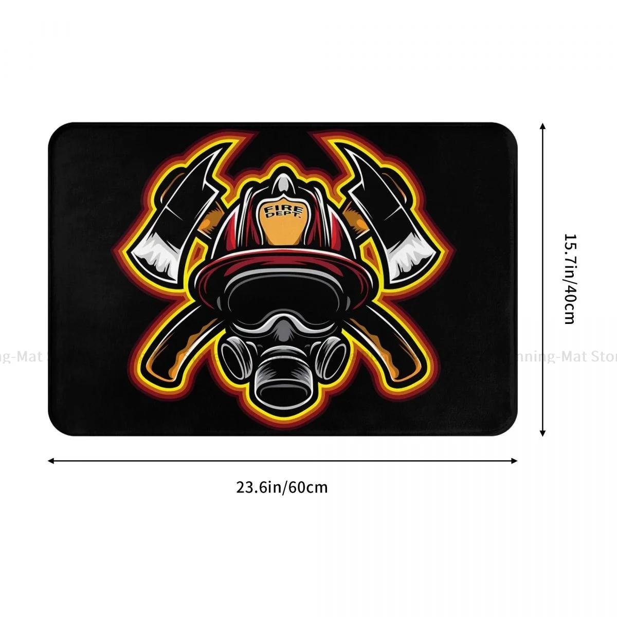 Fireman Fire Rescue Non-slip Doormat Firefighter Bath Bedroom Mat Prayer Carpet Home Modern Decor