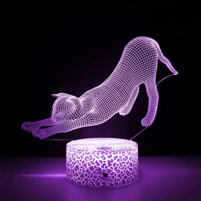 Nighdn-Animal LED Night Light for Kids, 3D Illusion Lamp, USB, Bedside Table, Bedroom Decoration, Christmas, Birthday Gifts