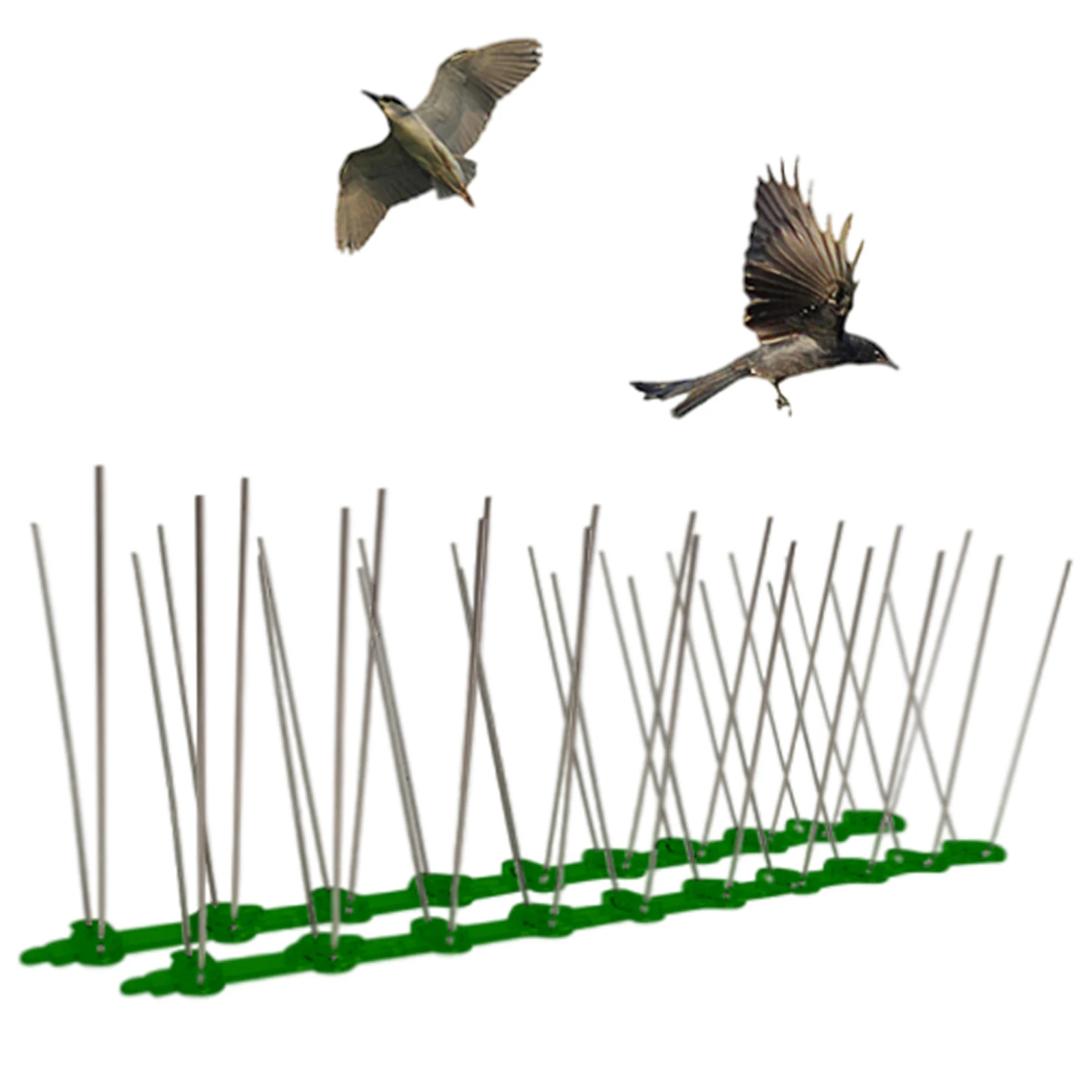 Anti Bird 12pcs Cat Bird Repelling Thorn Security Fence Climb Strips For Roof Pigeon Deterrents Animals Expeller Devices For