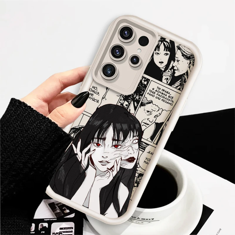 Tomie Kawakami Japanese Anime For Samsung Note 20 S24 S23 S22 S21 S20 Ultra Plus FE A25 A23 A22 A15 A31 5G Eye Ladder Back