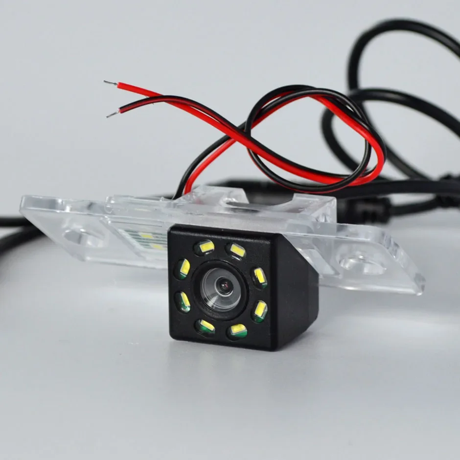 QXNY HD Rear View Backup Camera Reverse License Plate Light Parking Safety Night Vision for VW Touareg for Skoda for Porsche