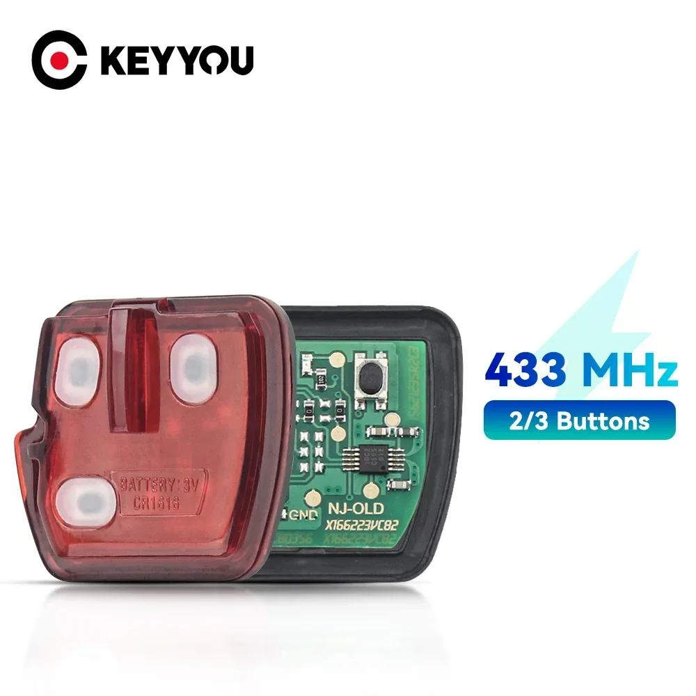 

KEYYOU 2PCS Car Remote Key Pad For Mitsubishi Outlander Pajero Triton ASX Lancer Shogun 433Mhz