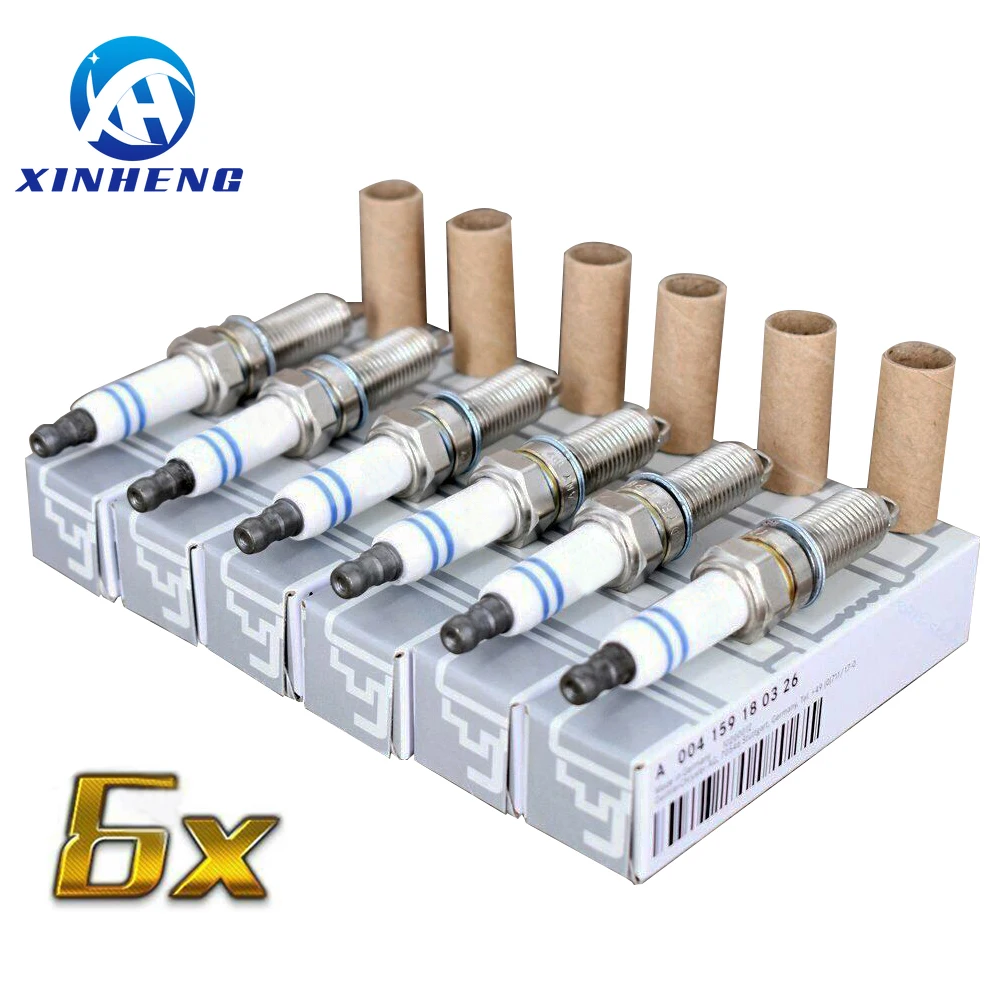 6PCS YR7MPP33 Spark Plugs For 2006-2014 Mercedes Benz C230 C250 C300 CL550 E350 GLK350 ML450 CLASS W221 W211 W203 R230 X204 219