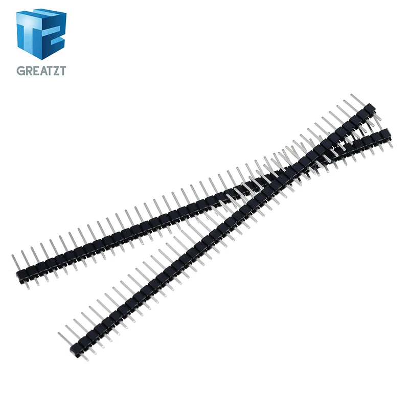10pcs 40 Pin 1x40 Single Row Male 2.54 Breakable Pin Header Connector Strip for Arduino Black image 4