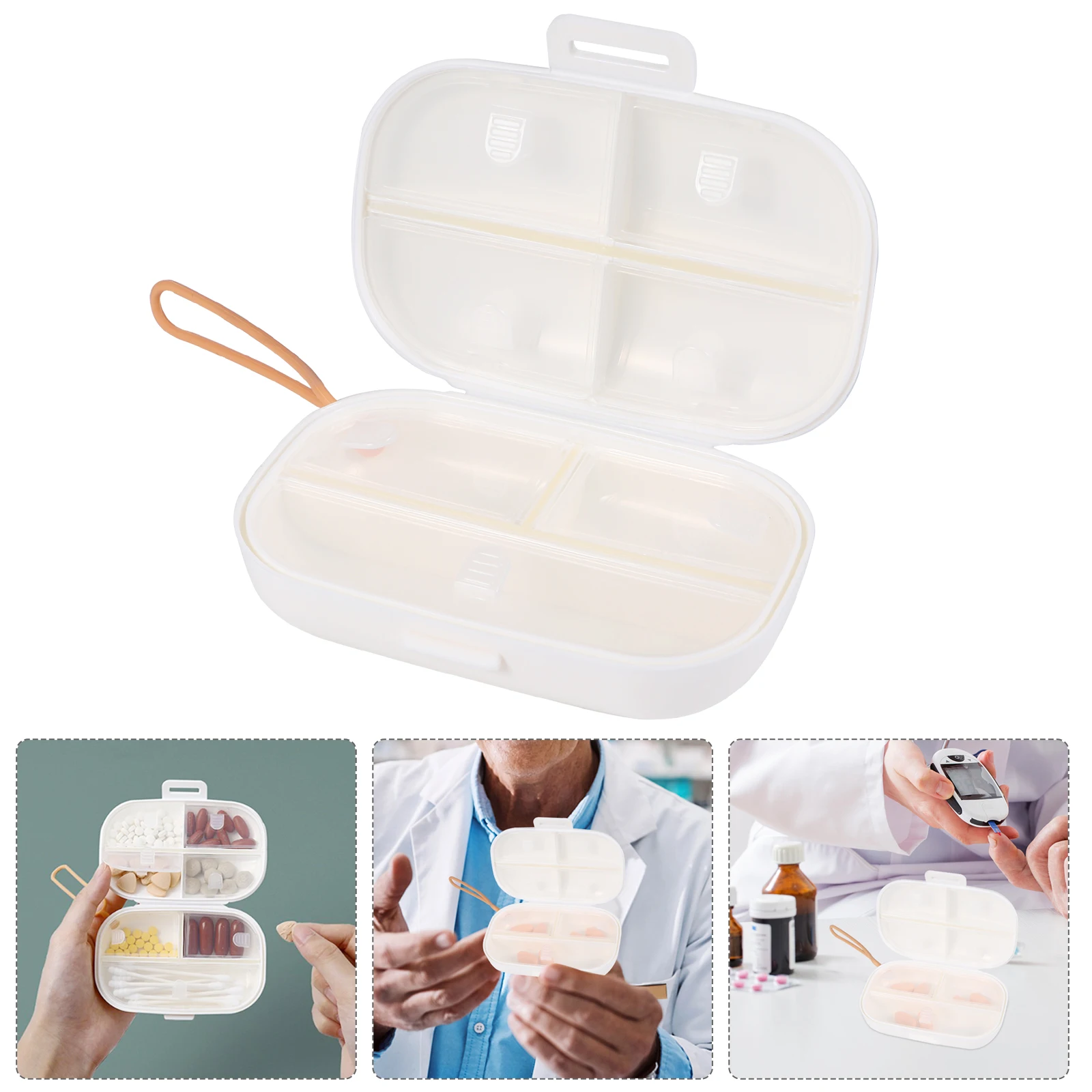 

Portable Pill Medicine ganizer Compact Travel Case PP Material Pill Storage Medicine ganizer Container Mini Box