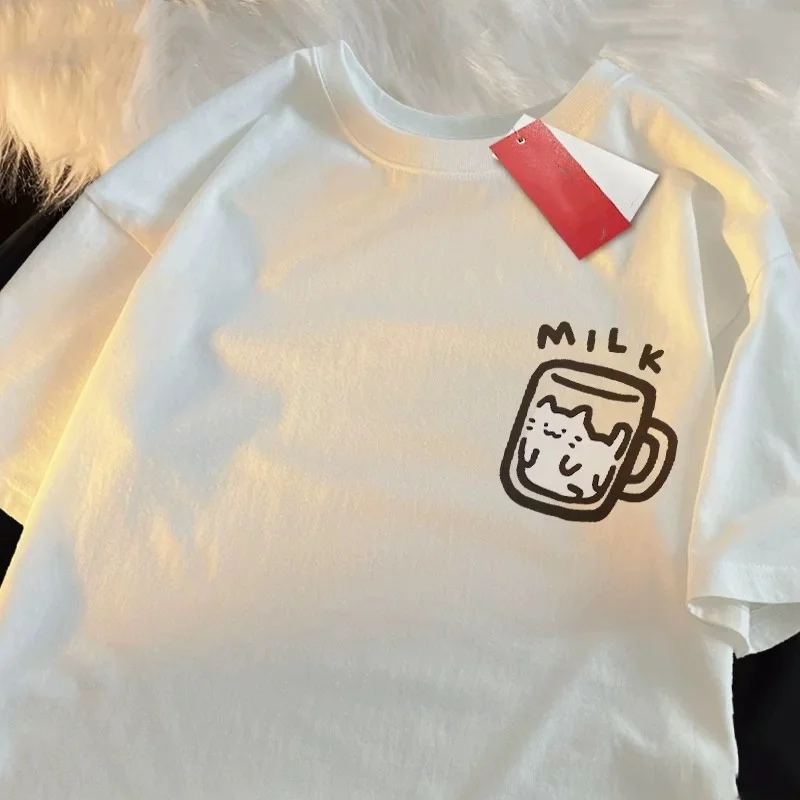 

Новинка 2025 года, хлопковые футболки с короткими рукавами 240GSM, забавные футболки унисекс большого размера для лета, уличная одежда, одинаковый топ для пар 5XL