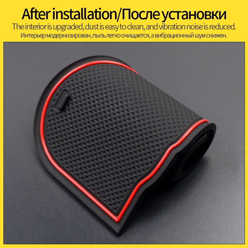 Anti-Slip Rubber Gate Slot Cup Mat for Chevrolet Equinox 3 2017 2018 2019 MK3 3rd Gen Holden Accessories Stickers Car Styling