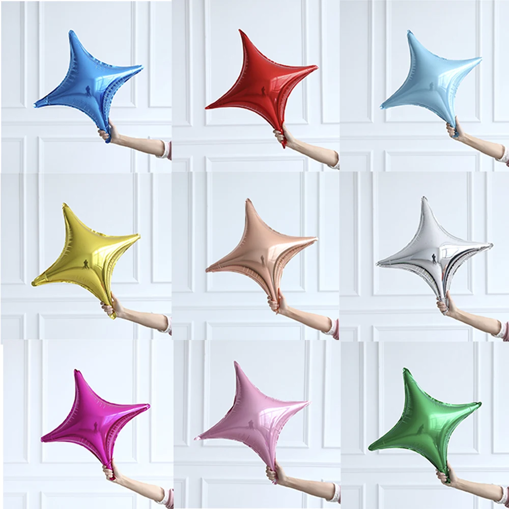 10pcs 10inch 26inch Four Stars Foil Balloons Mini Star Air Balloon Birthday Party Decorations Wedding Decoration Party Supplies