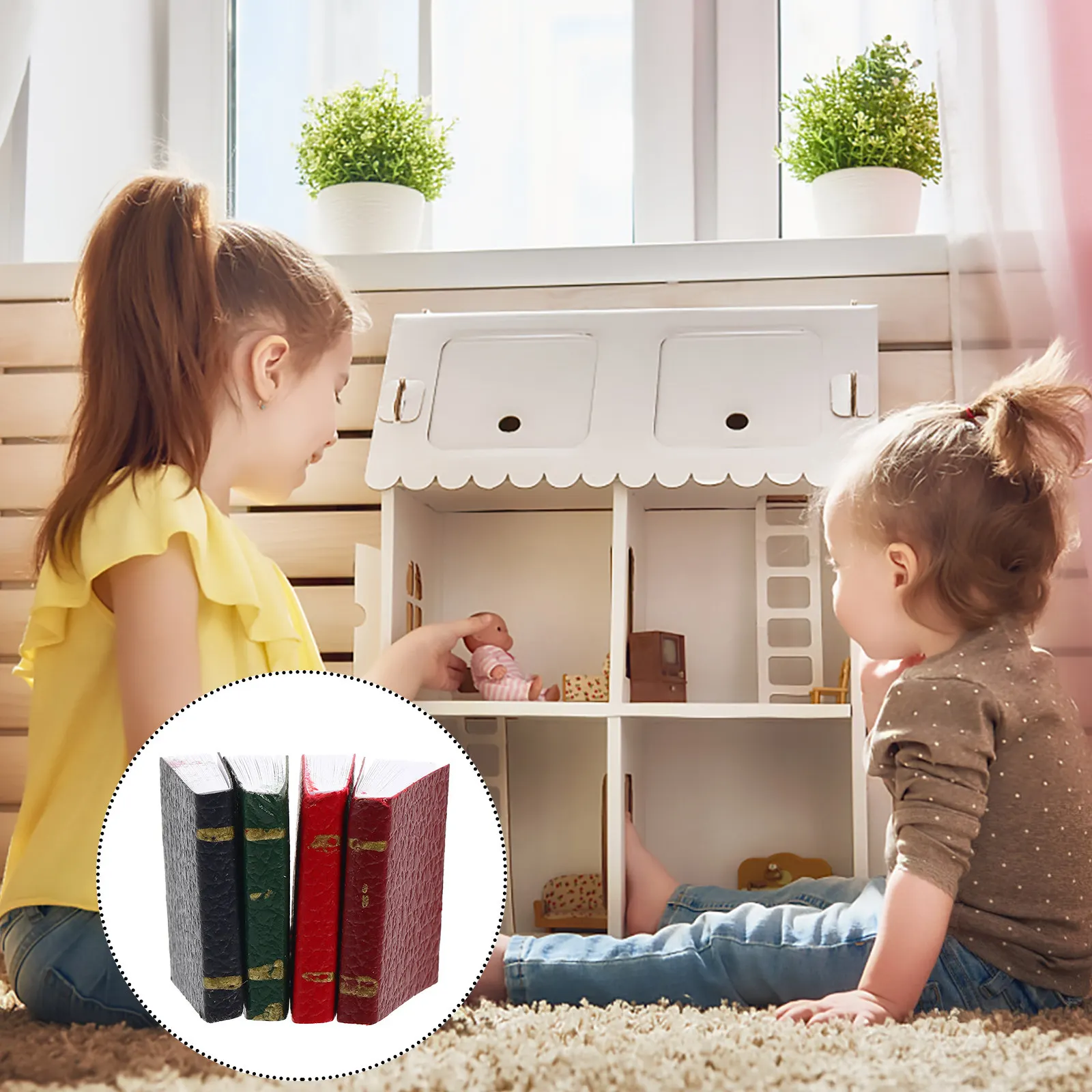 12 Pcs Miniatures Books Model Dollhouse Notebook Ornament Decoration for Decors
