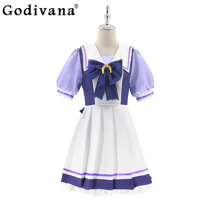 

Summer School Uniform Dress for Women Uma Musume Pretty Cosplay Dress Female Anime Derby Toukai Teiou Lolita Sailor Dress